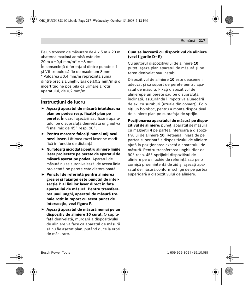 Bosch GTL 3 Professional User Manual | Page 217 / 368
