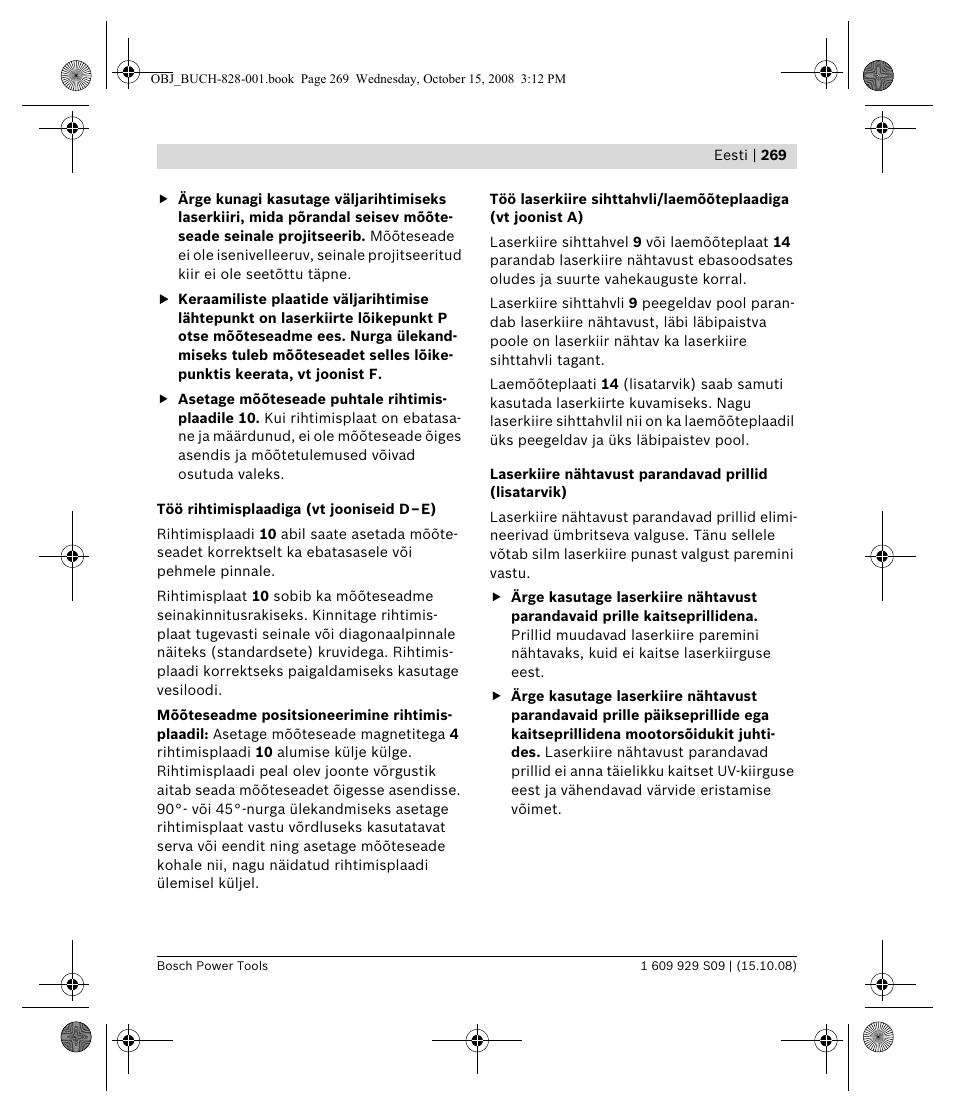 Bosch GTL 3 Professional User Manual | Page 269 / 368