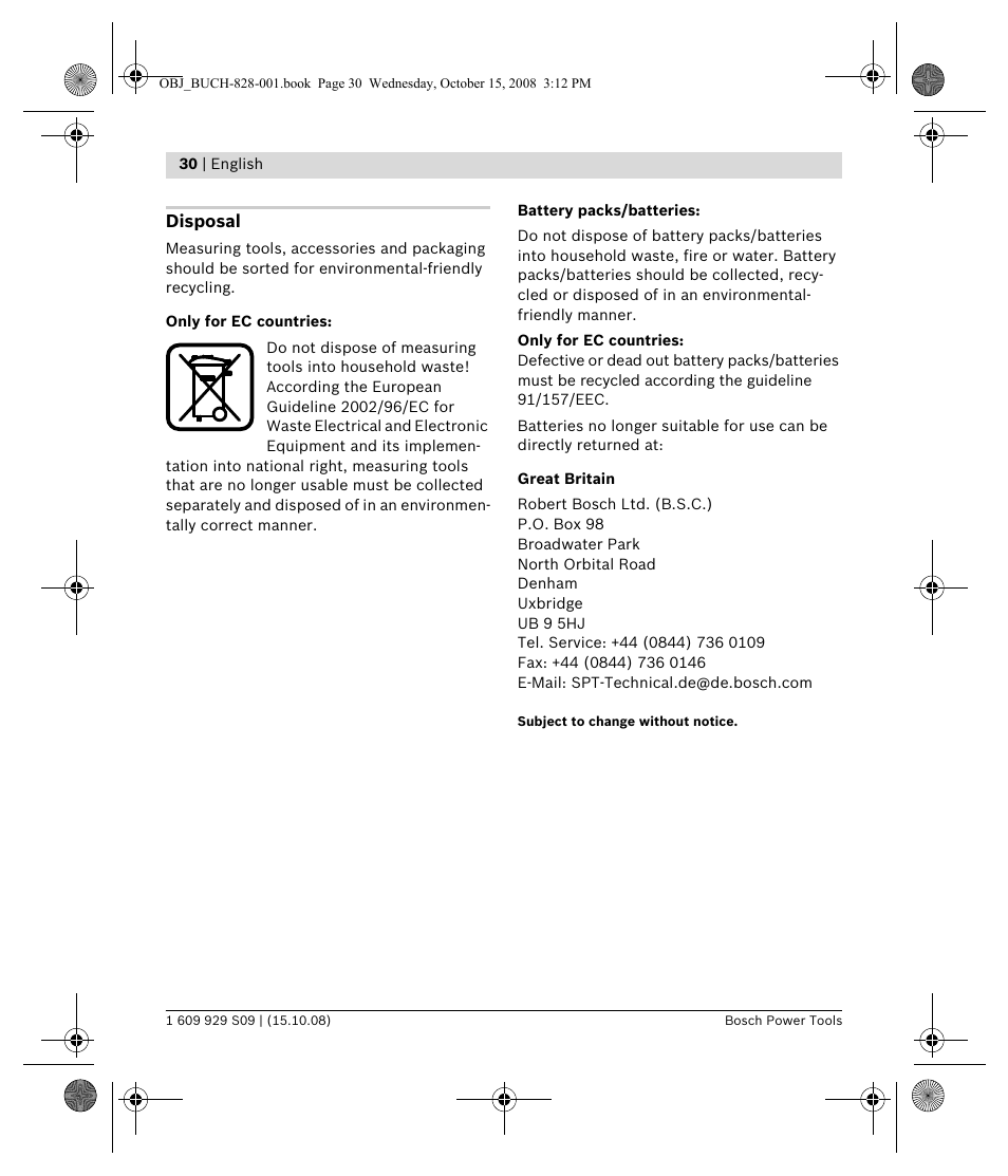Bosch GTL 3 Professional User Manual | Page 30 / 368