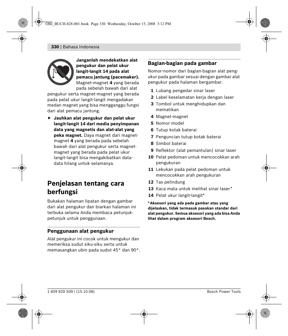 Penjelasan tentang cara berfungsi | Bosch GTL 3 Professional User Manual | Page 330 / 368