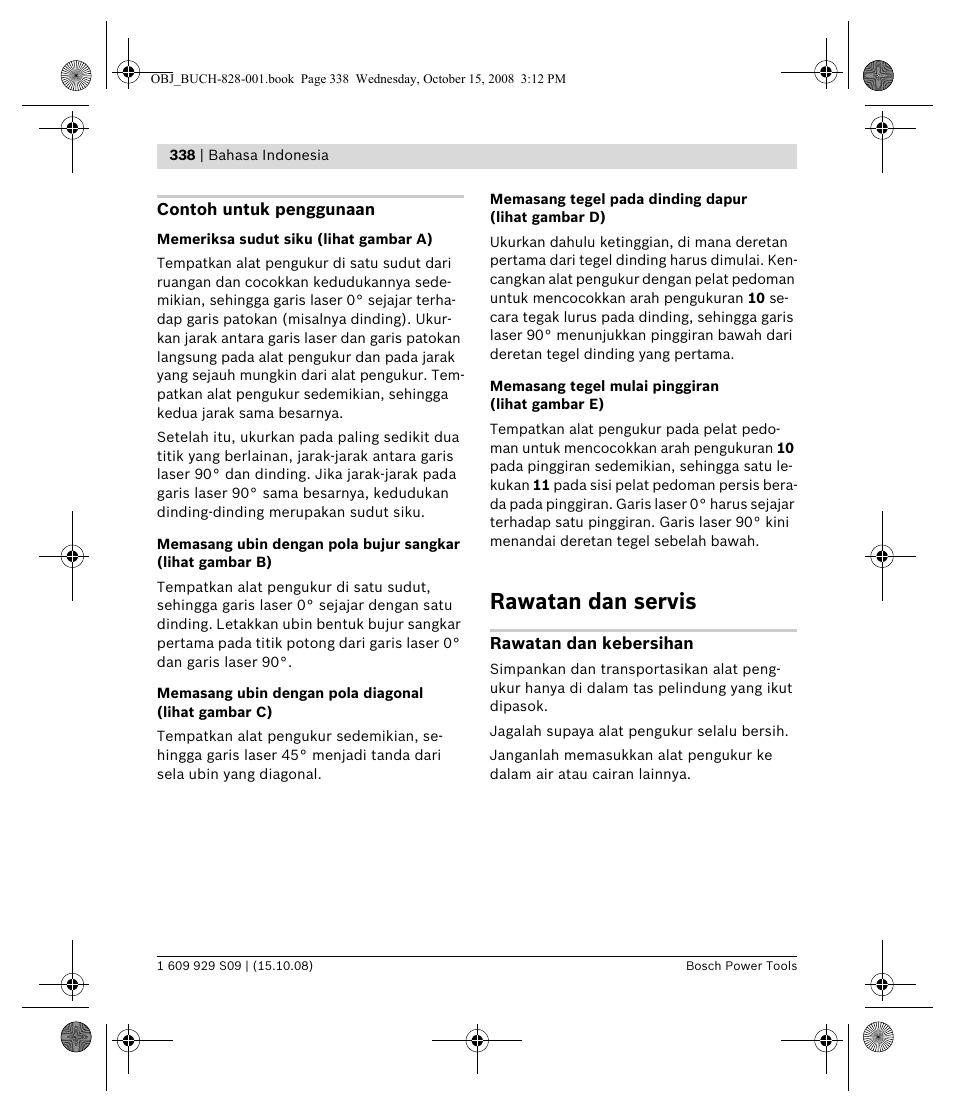 Rawatan dan servis | Bosch GTL 3 Professional User Manual | Page 338 / 368