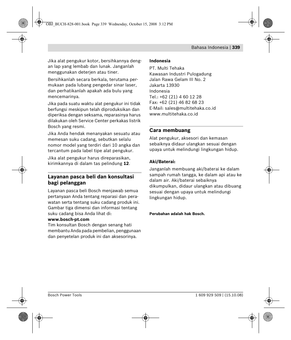 Bosch GTL 3 Professional User Manual | Page 339 / 368
