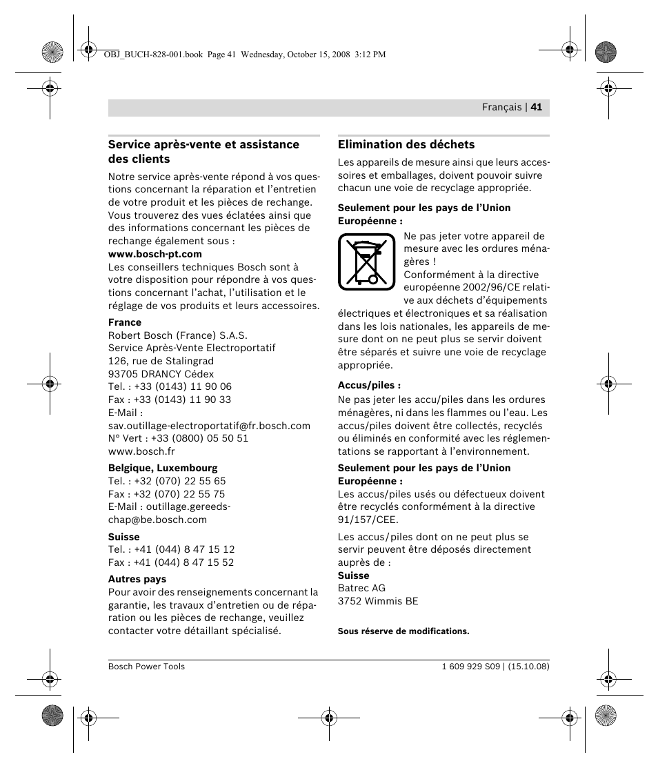 Bosch GTL 3 Professional User Manual | Page 41 / 368