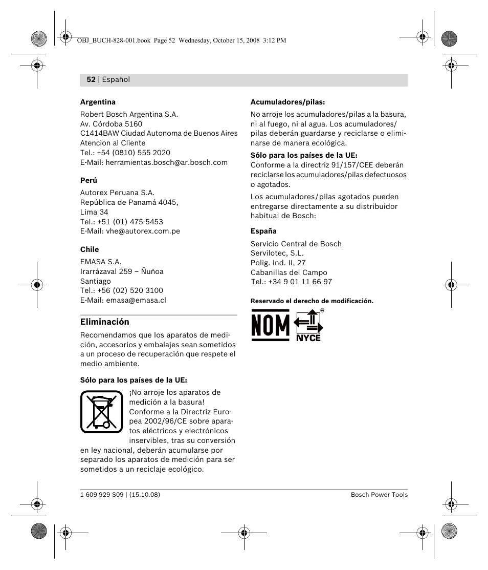 Bosch GTL 3 Professional User Manual | Page 52 / 368