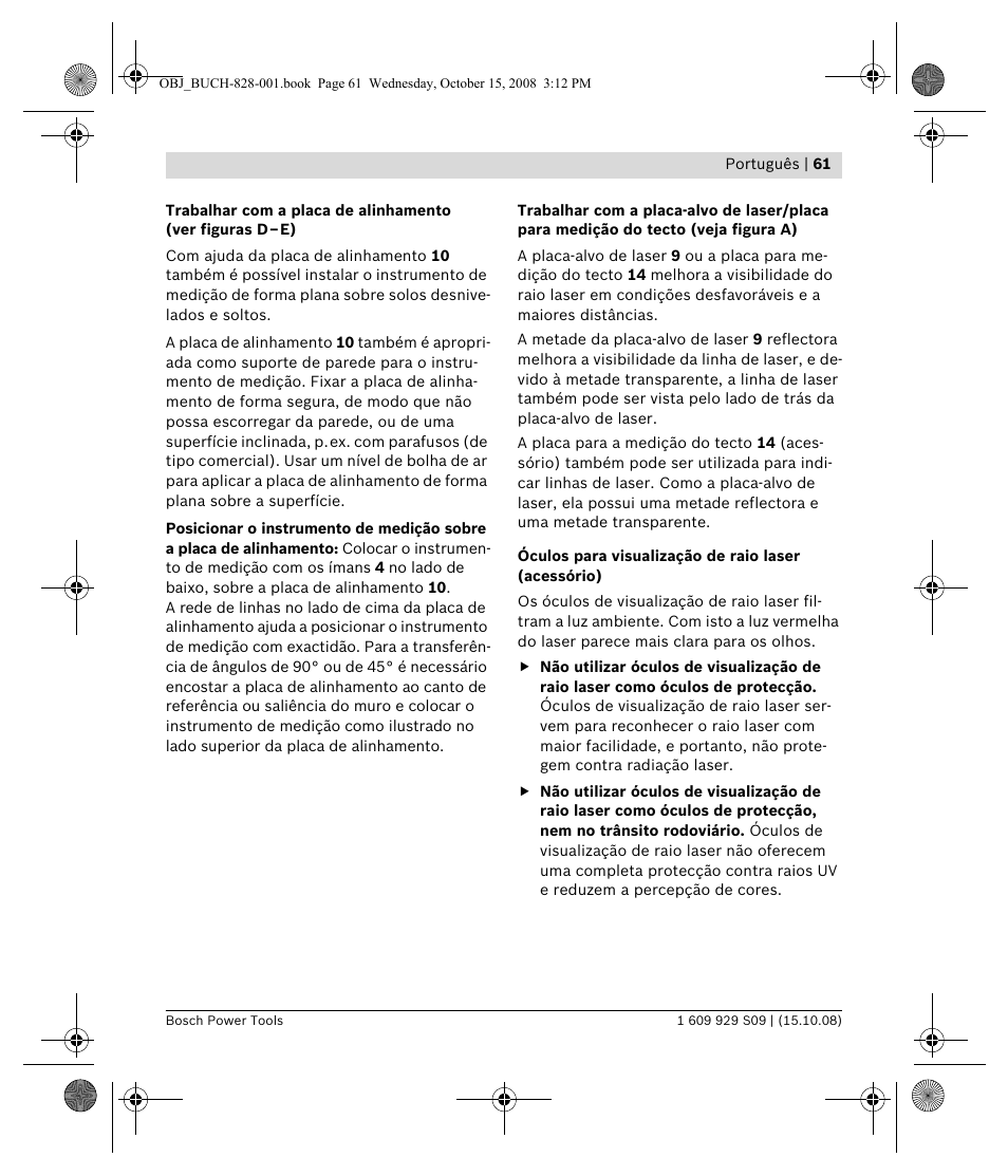 Bosch GTL 3 Professional User Manual | Page 61 / 368