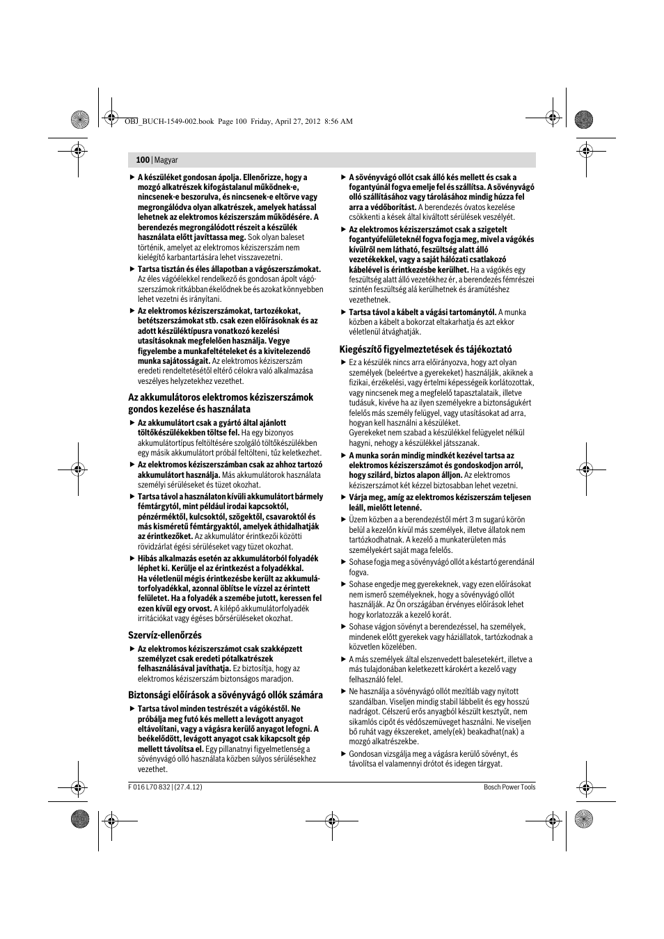 Bosch AHS 45-26 User Manual | Page 100 / 168