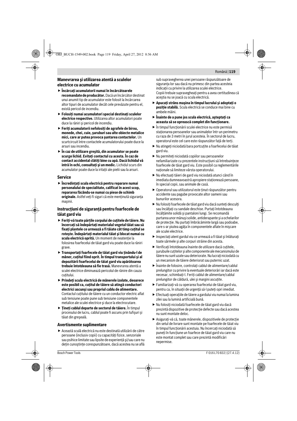 Bosch AHS 45-26 User Manual | Page 119 / 168