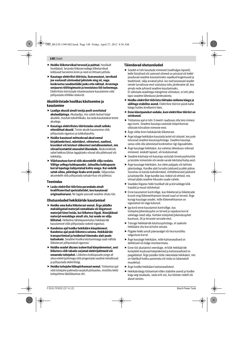 Bosch AHS 45-26 User Manual | Page 148 / 168