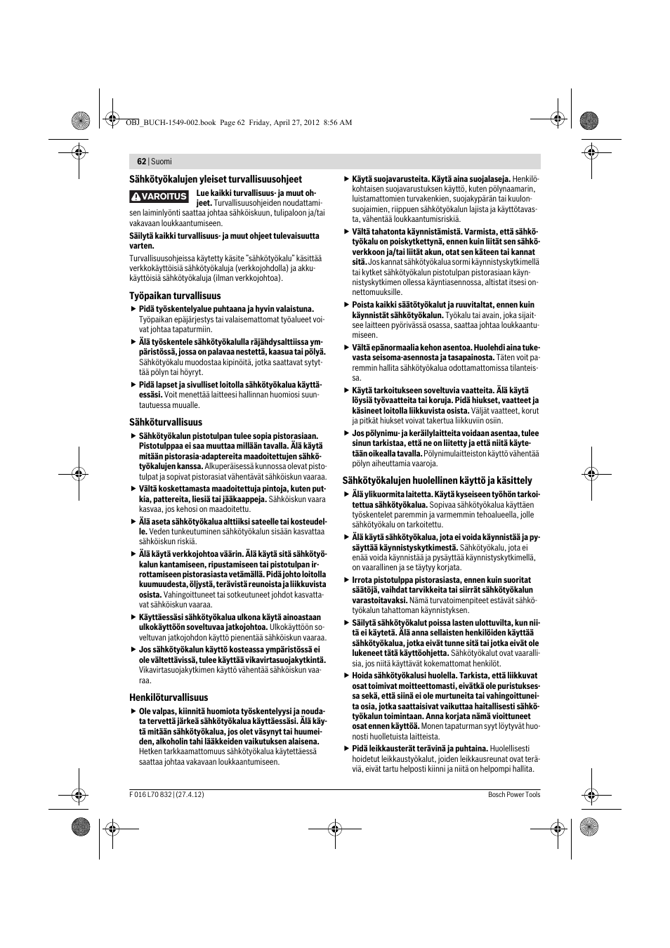 Bosch AHS 45-26 User Manual | Page 62 / 168