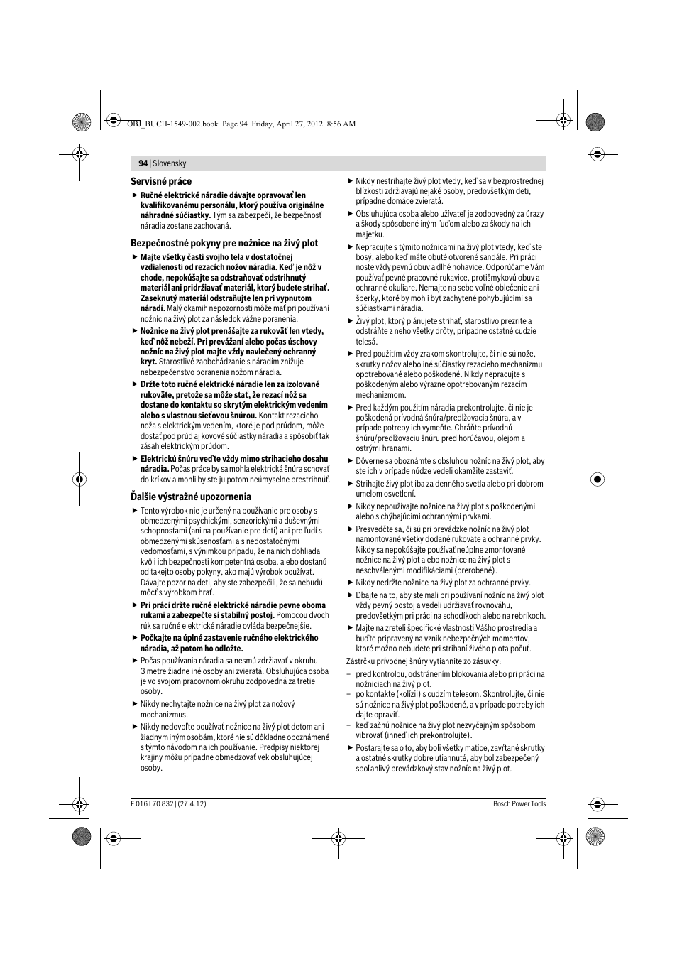 Bosch AHS 45-26 User Manual | Page 94 / 168