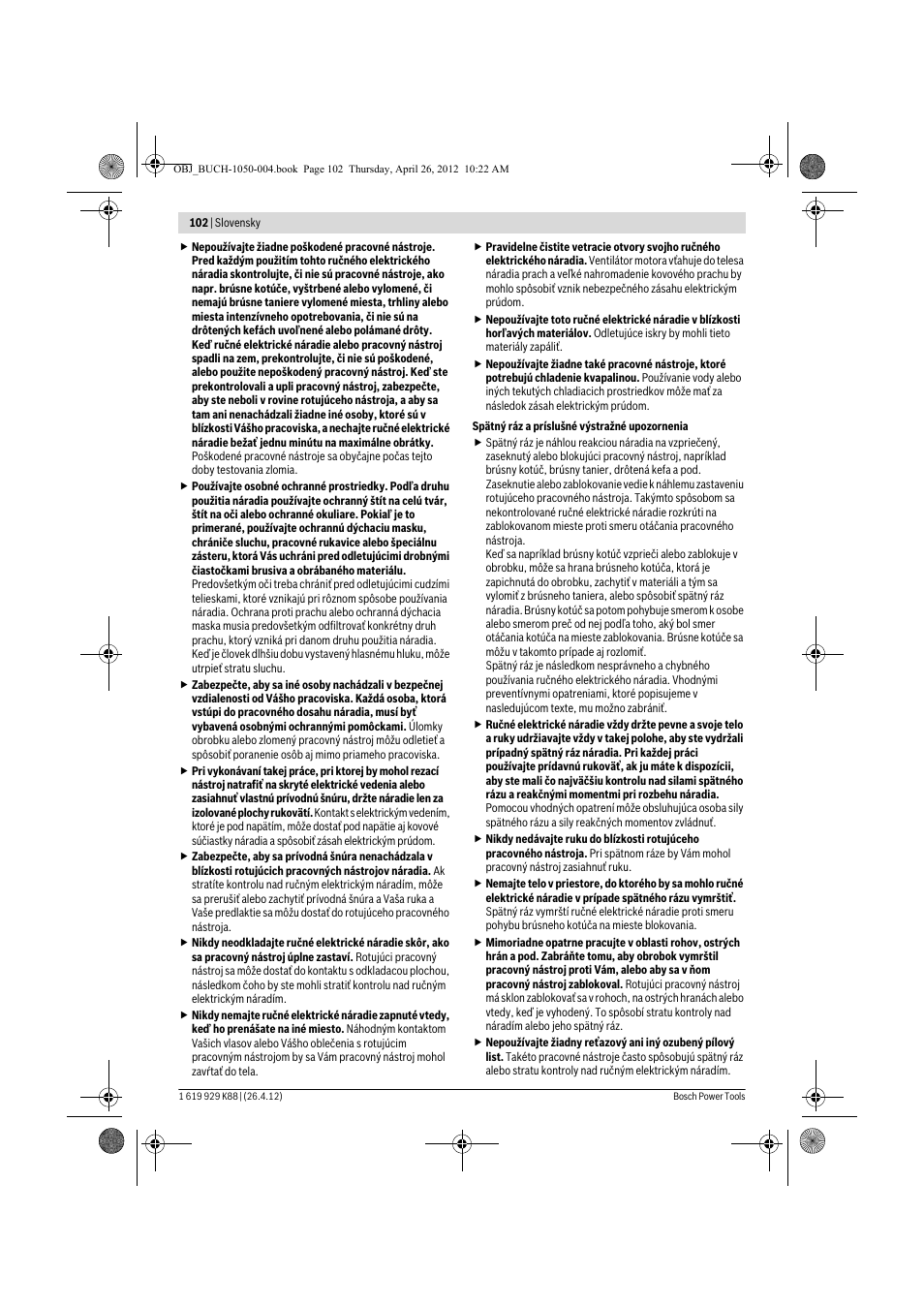 Bosch GGS 6 S Professional User Manual | Page 102 / 190