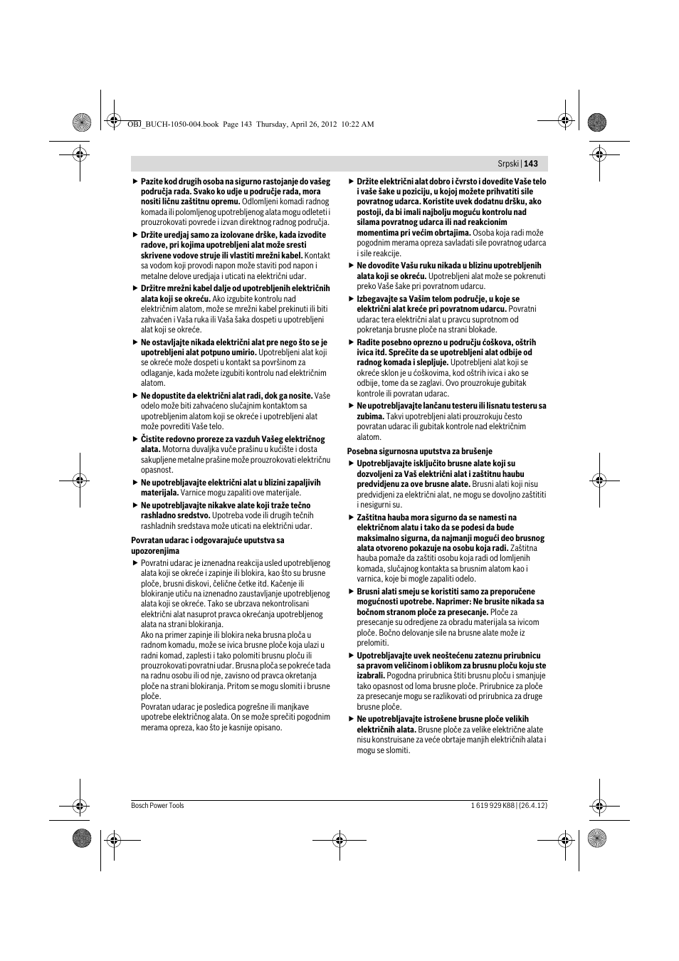 Bosch GGS 6 S Professional User Manual | Page 143 / 190