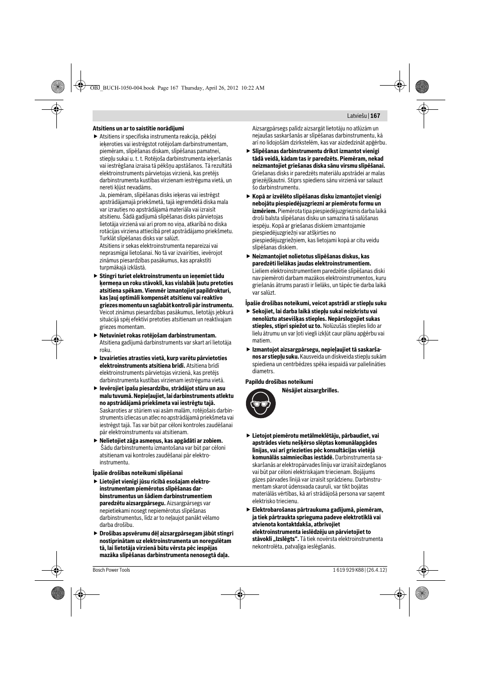 Bosch GGS 6 S Professional User Manual | Page 167 / 190