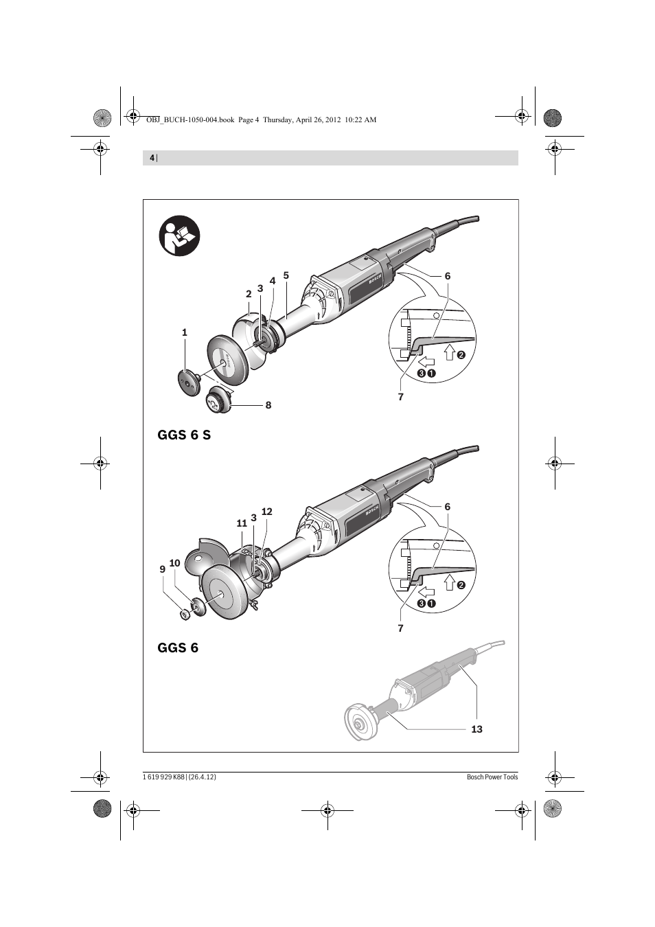 Ggs 6 ggs 6 s | Bosch GGS 6 S Professional User Manual | Page 4 / 190
