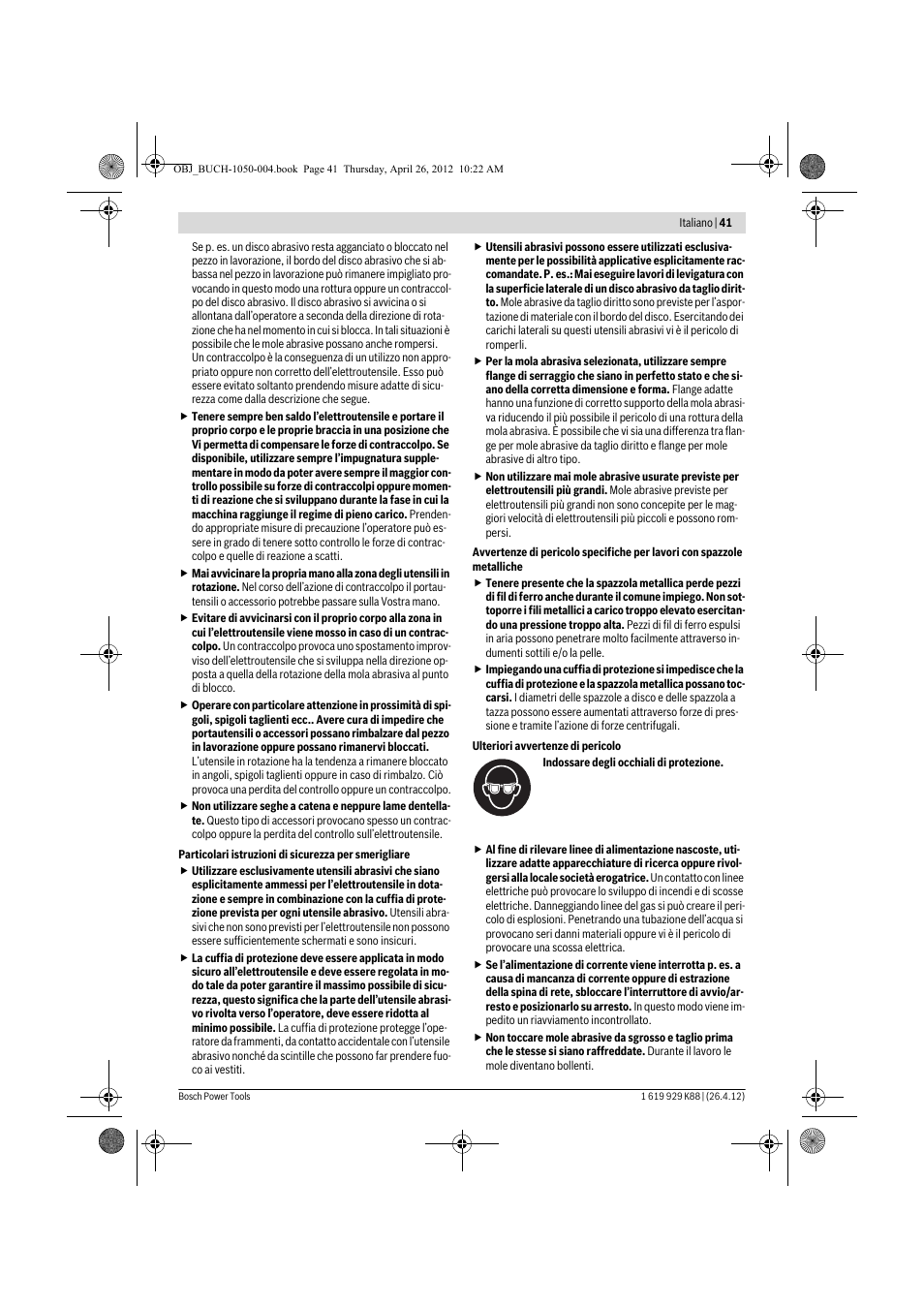 Bosch GGS 6 S Professional User Manual | Page 41 / 190