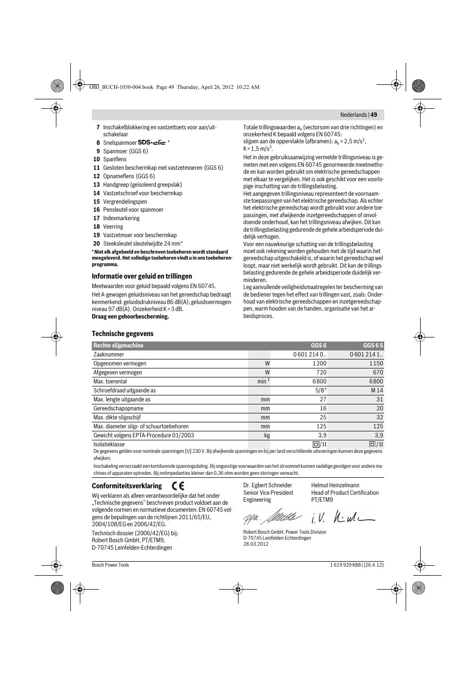 Bosch GGS 6 S Professional User Manual | Page 49 / 190