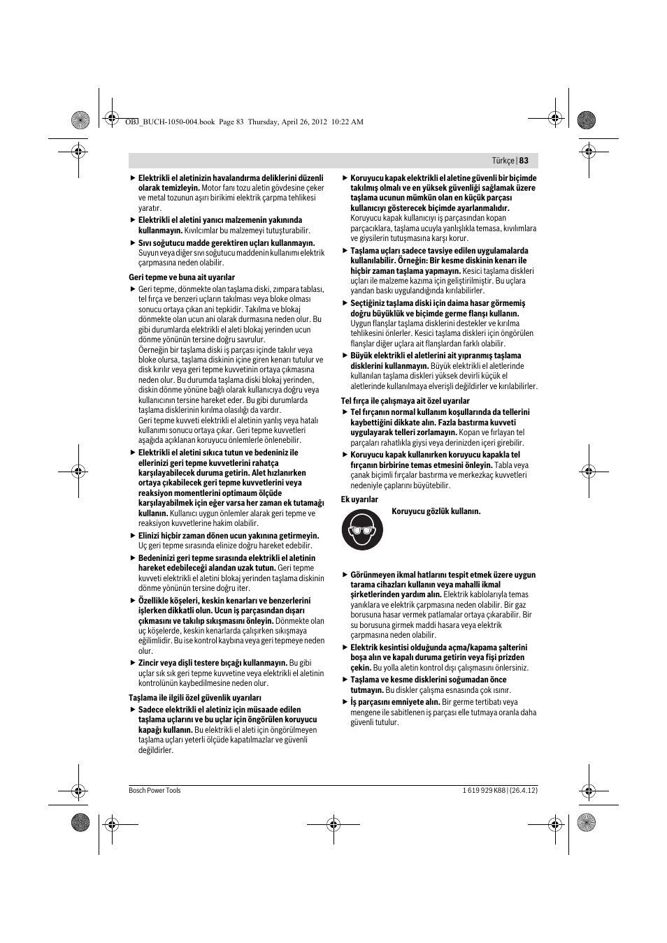 Bosch GGS 6 S Professional User Manual | Page 83 / 190