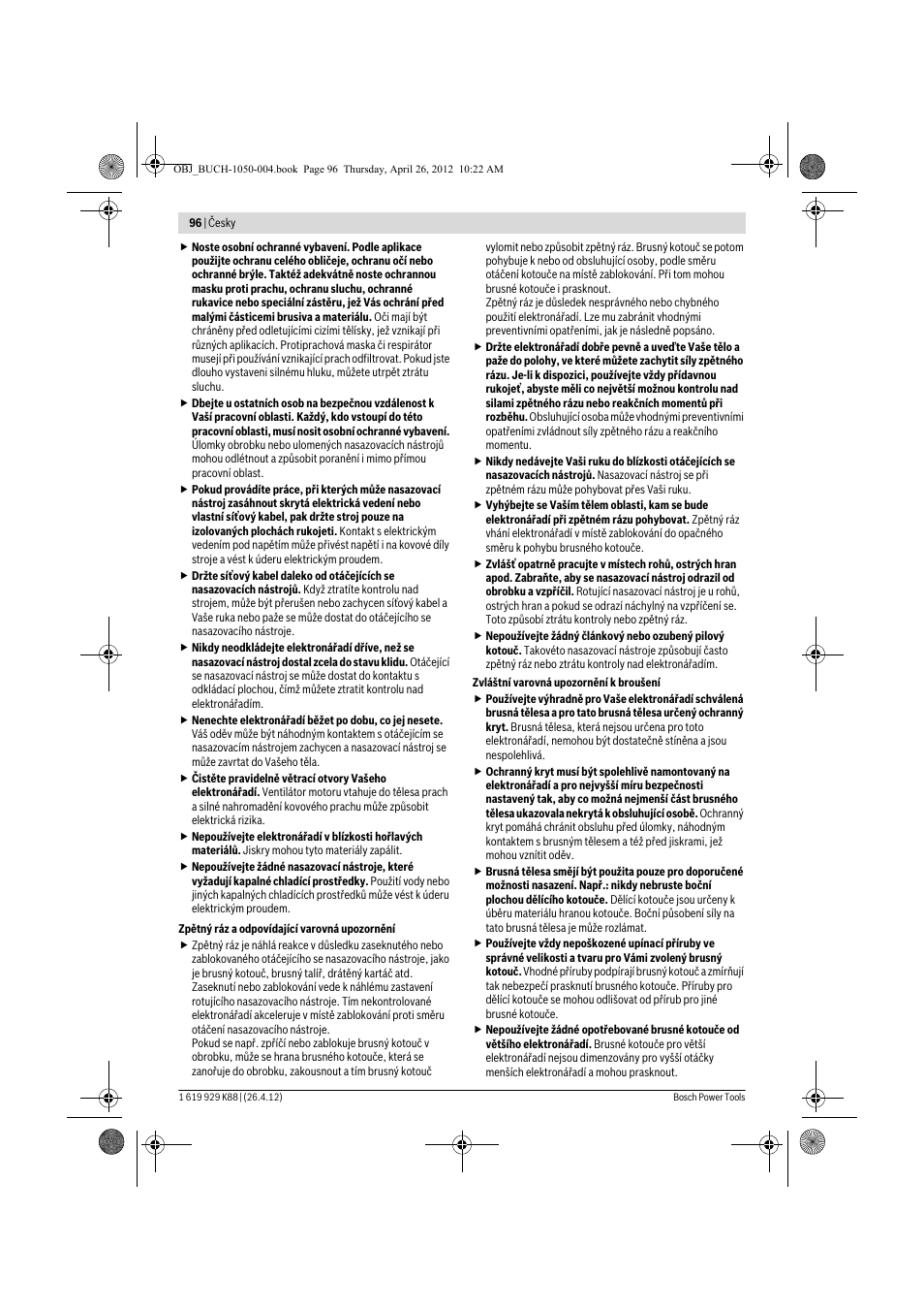 Bosch GGS 6 S Professional User Manual | Page 96 / 190