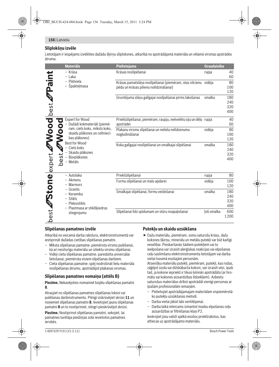 Bosch GEX 125 AC Professional User Manual | Page 156 / 179