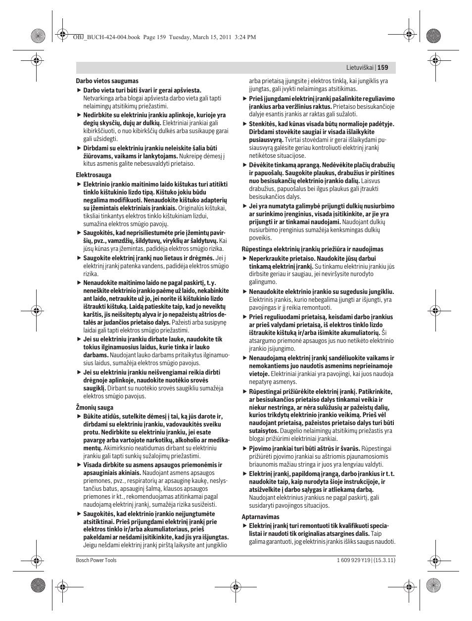 Bosch GEX 125 AC Professional User Manual | Page 159 / 179