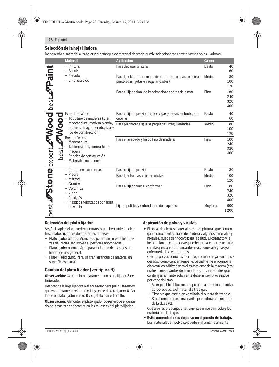 Bosch GEX 125 AC Professional User Manual | Page 28 / 179