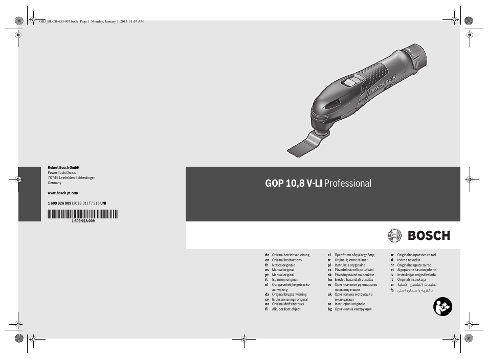 Bosch GOP 10,8 V-LI Professional User Manual | 215 pages