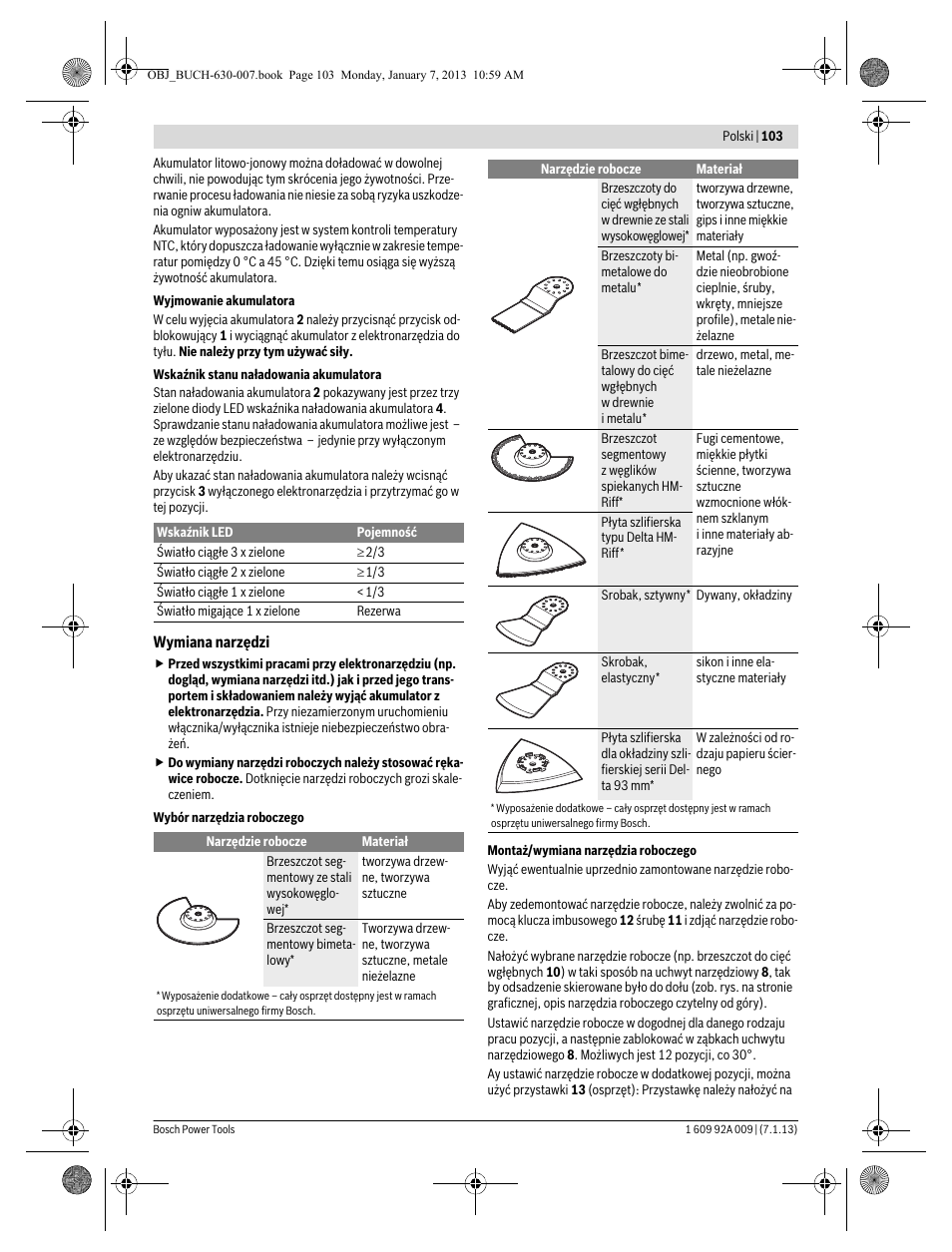 Bosch GOP 10,8 V-LI Professional User Manual | Page 103 / 215