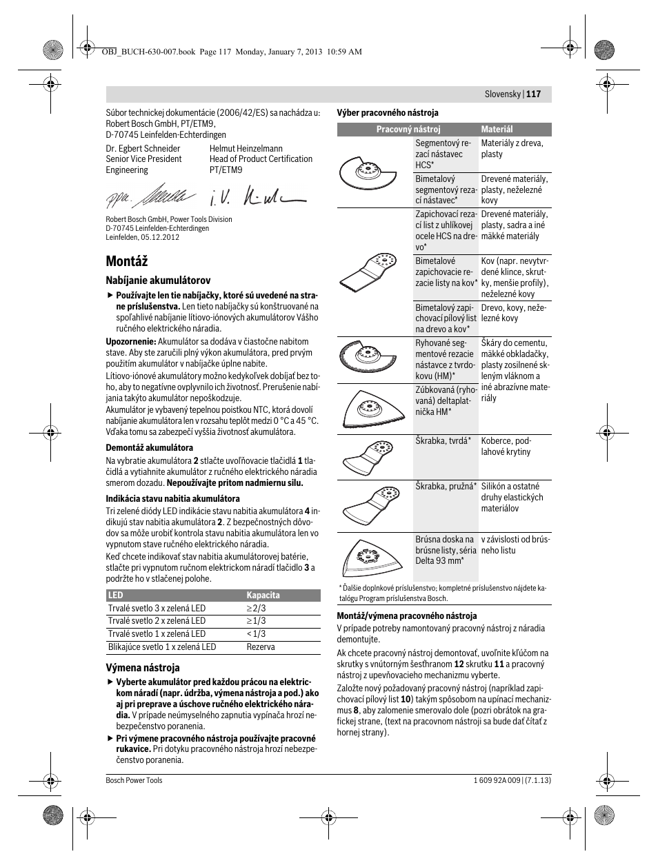 Montáž | Bosch GOP 10,8 V-LI Professional User Manual | Page 117 / 215