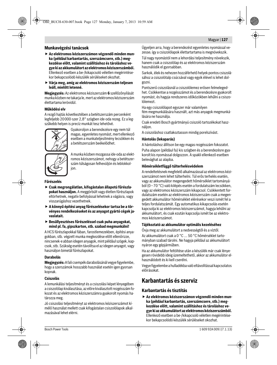 Karbantartás és szerviz | Bosch GOP 10,8 V-LI Professional User Manual | Page 127 / 215