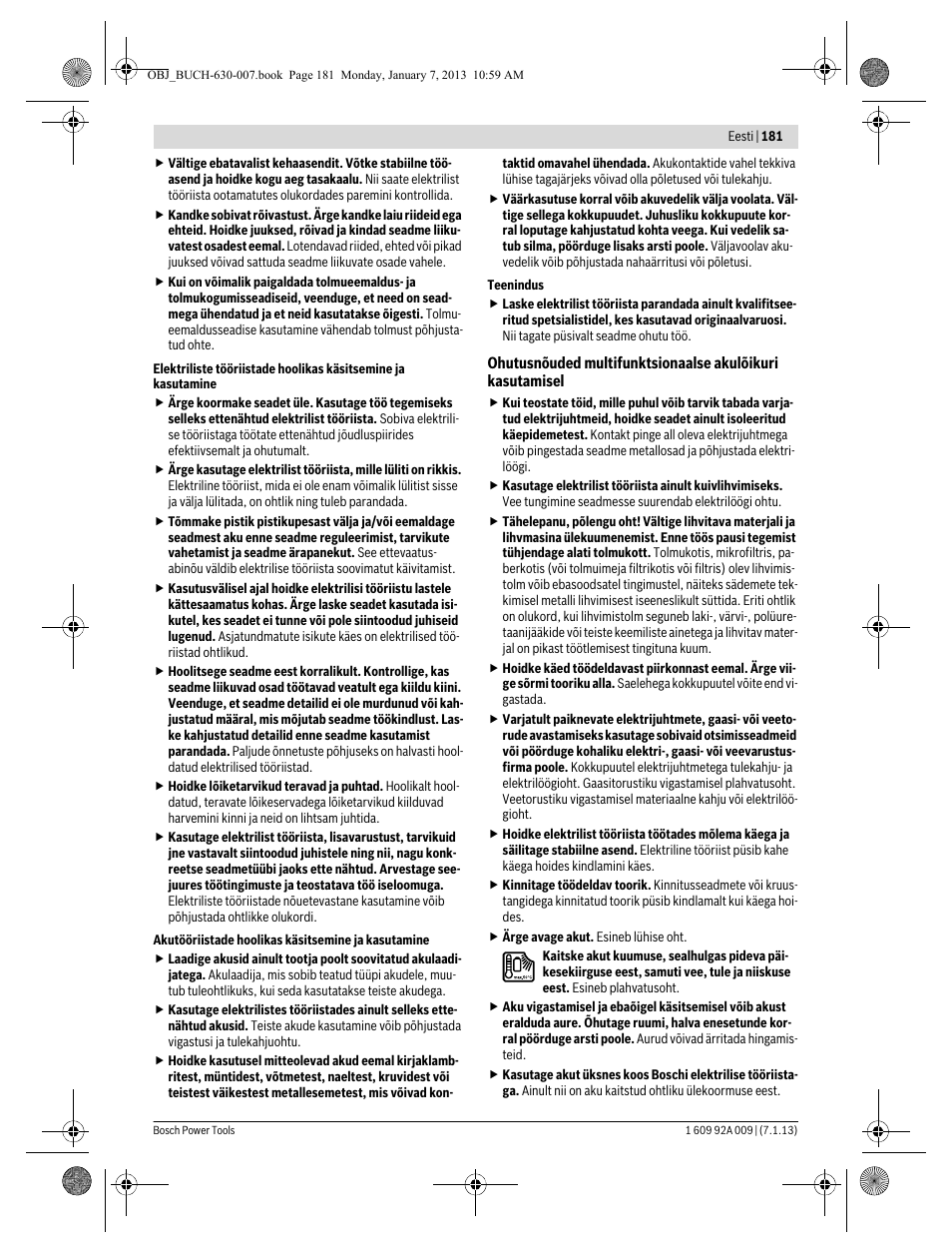 Bosch GOP 10,8 V-LI Professional User Manual | Page 181 / 215
