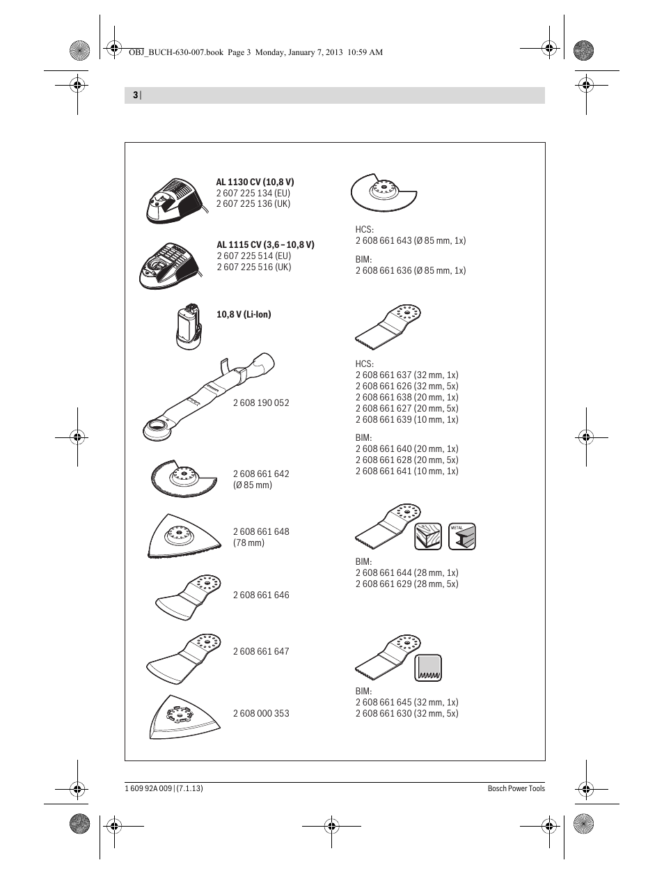 Bosch GOP 10,8 V-LI Professional User Manual | Page 3 / 215