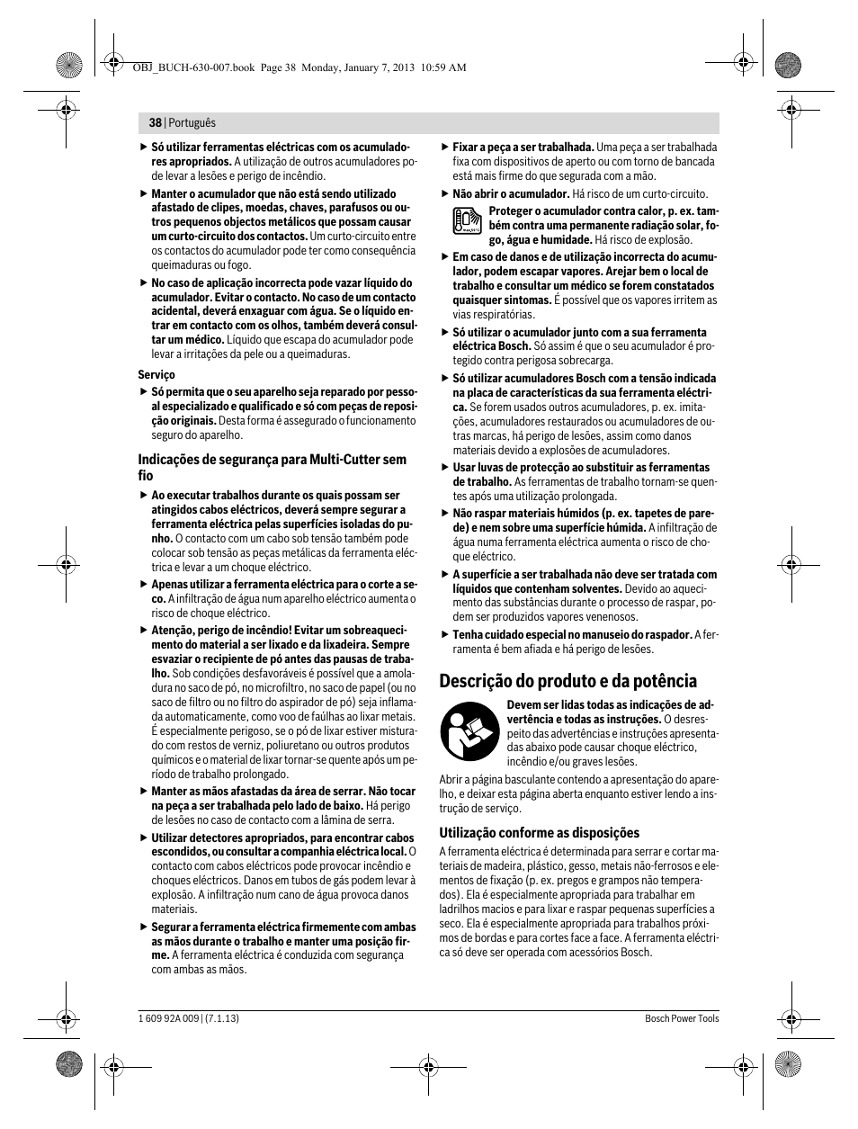 Descrição do produto e da potência | Bosch GOP 10,8 V-LI Professional User Manual | Page 38 / 215