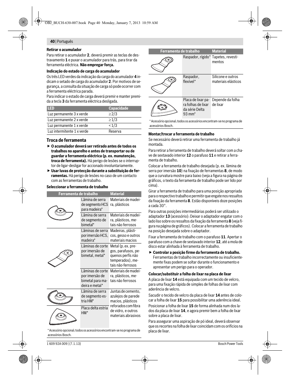 Bosch GOP 10,8 V-LI Professional User Manual | Page 40 / 215