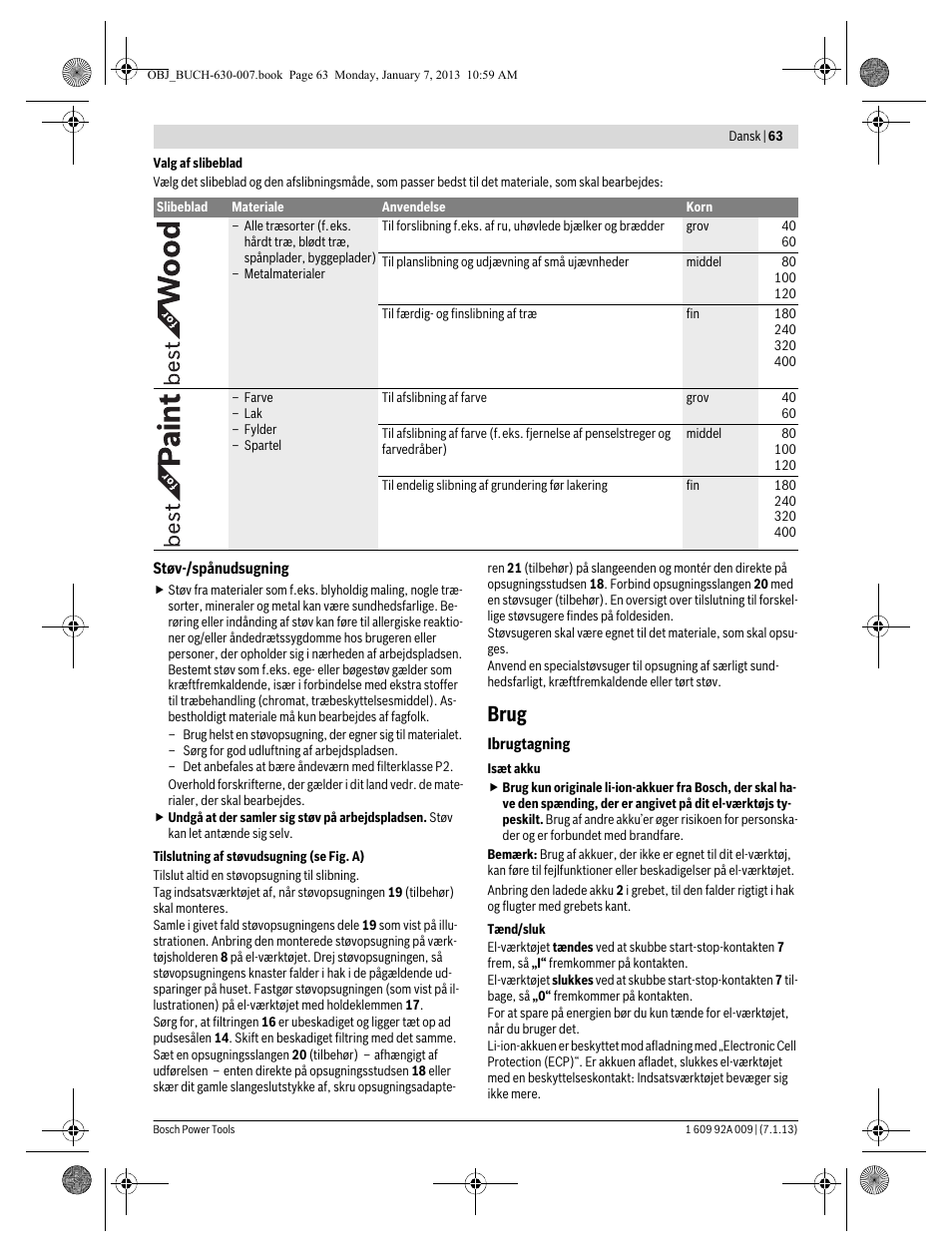 Brug | Bosch GOP 10,8 V-LI Professional User Manual | Page 63 / 215