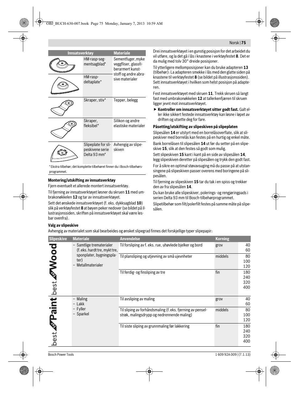 Bosch GOP 10,8 V-LI Professional User Manual | Page 75 / 215