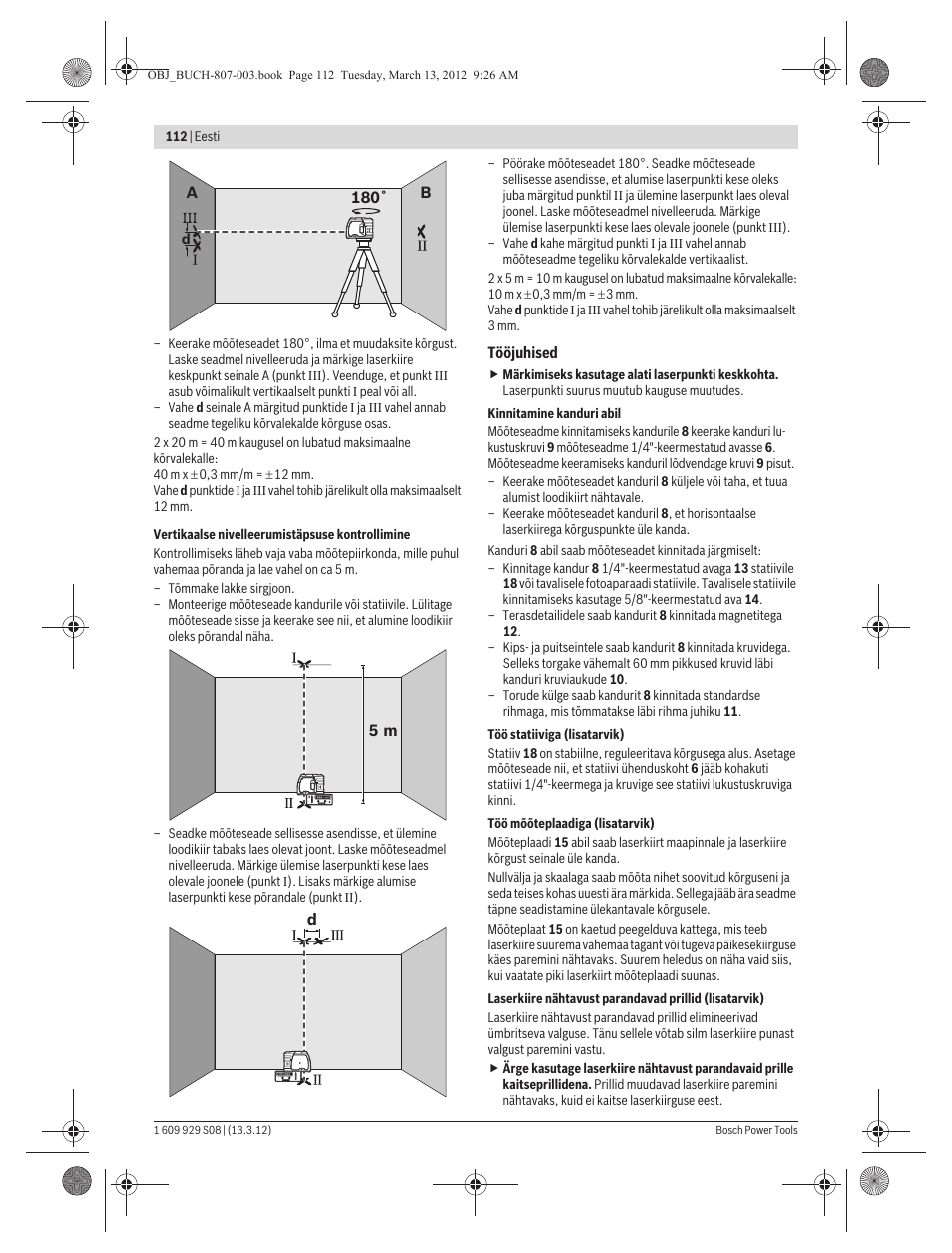 Bosch GPL 3 Professional User Manual | Page 112 / 158