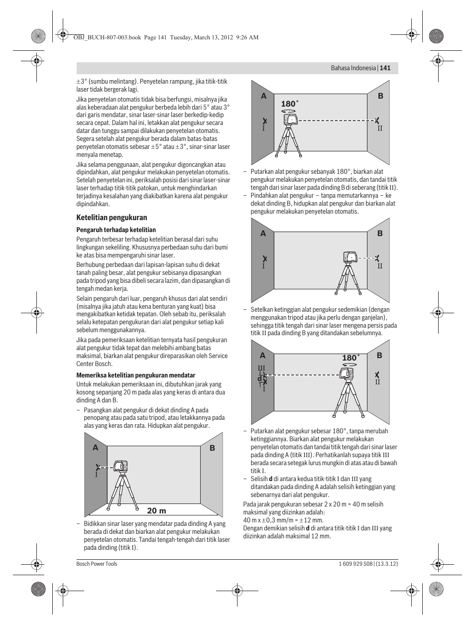 Bosch GPL 3 Professional User Manual | Page 141 / 158