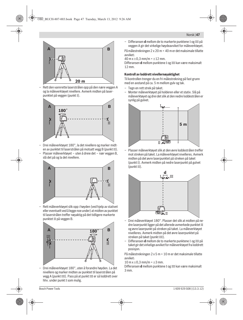 Bosch GPL 3 Professional User Manual | Page 47 / 158