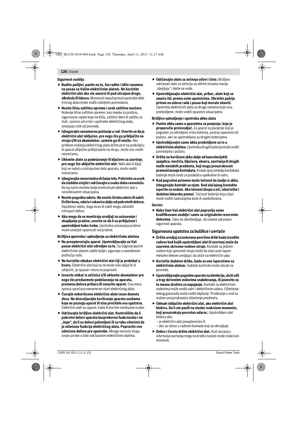 Bosch GSR 10,8-LI Professional User Manual | Page 128 / 167