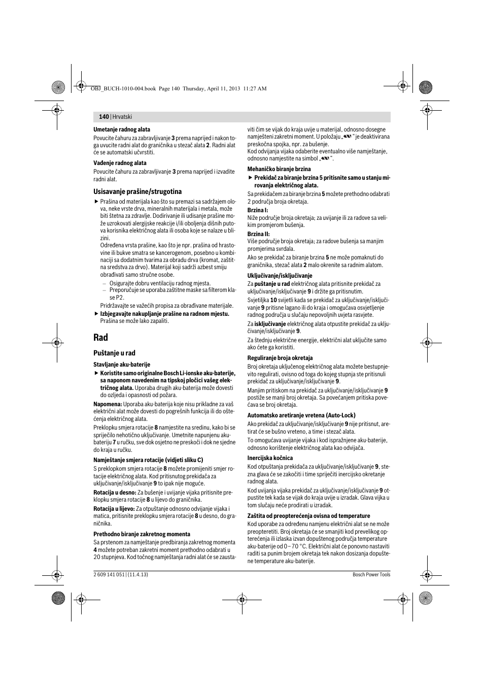 Bosch GSR 10,8-LI Professional User Manual | Page 140 / 167