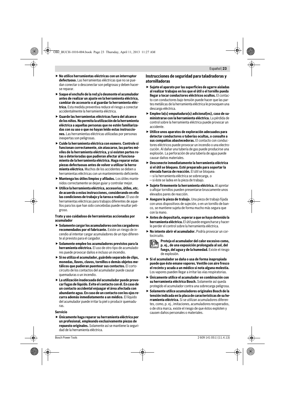 Bosch GSR 10,8-LI Professional User Manual | Page 23 / 167