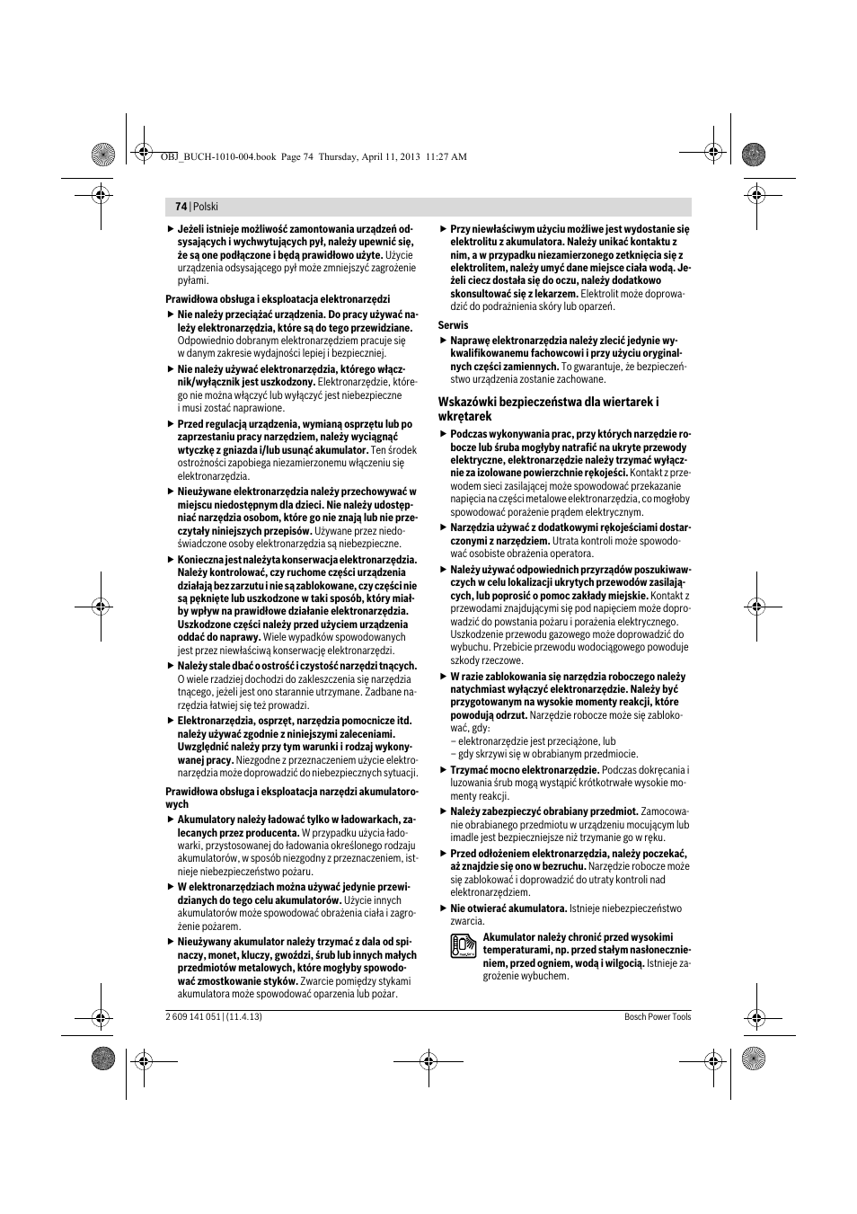 Bosch GSR 10,8-LI Professional User Manual | Page 74 / 167