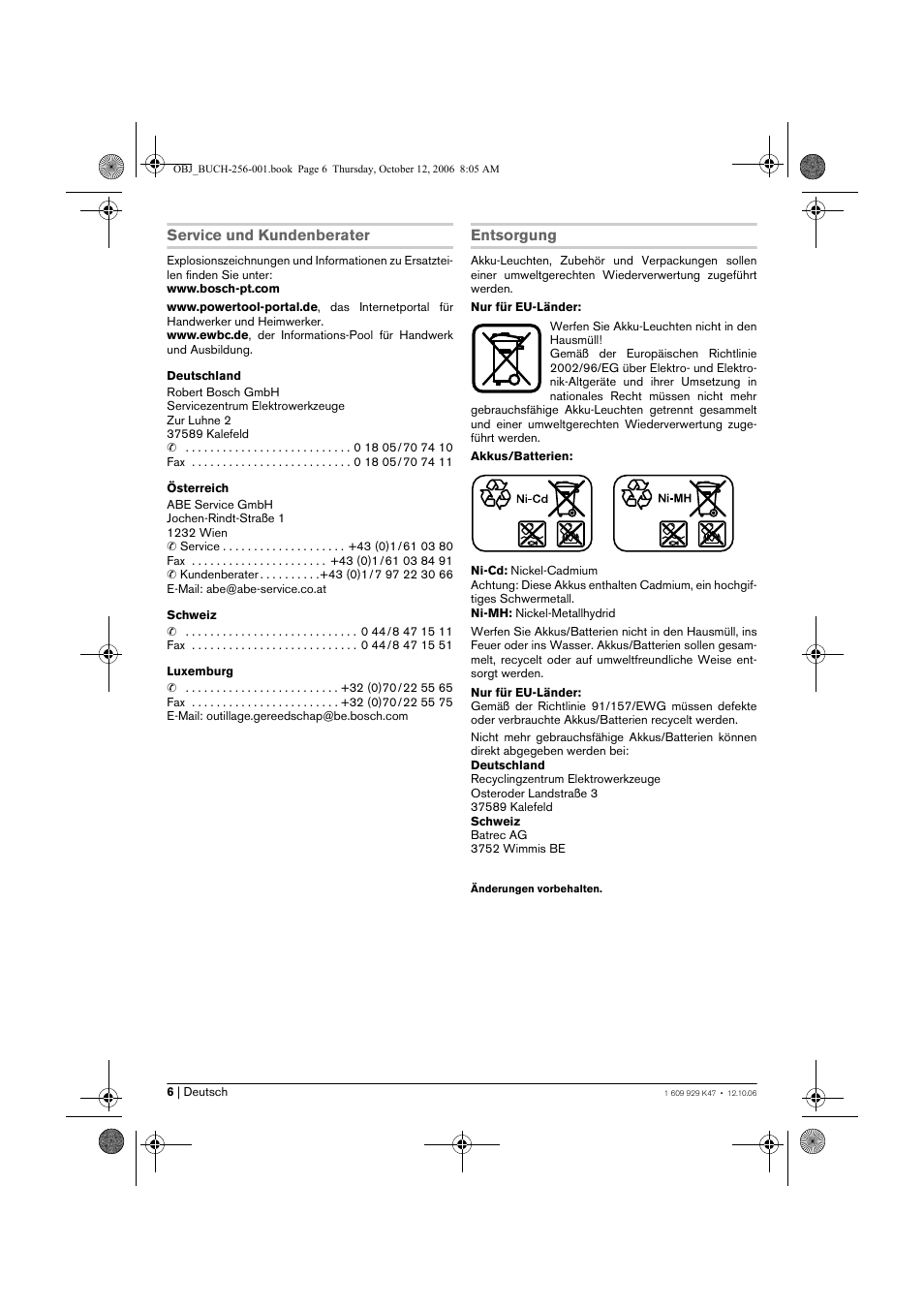 Bosch GLI 14,4 V Professional User Manual | Page 6 / 86