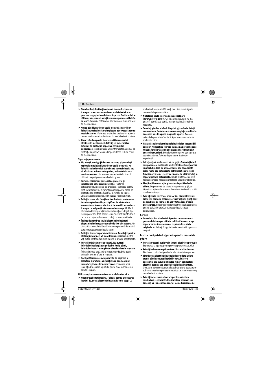 Bosch GSB 19-2 RE Professional User Manual | Page 116 / 172