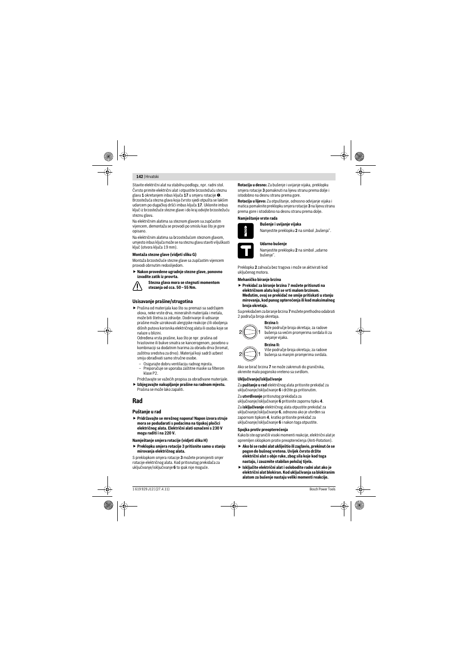 Bosch GSB 19-2 RE Professional User Manual | Page 142 / 172