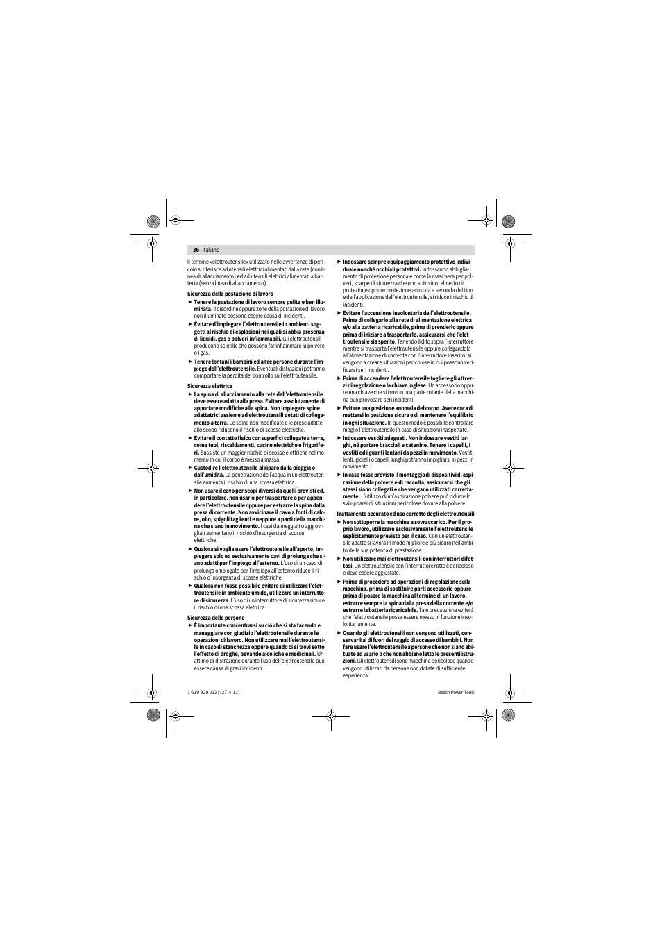Bosch GSB 19-2 RE Professional User Manual | Page 36 / 172