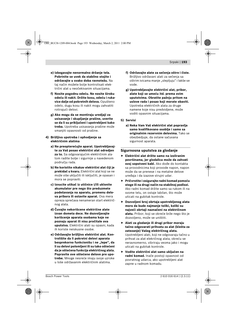 Bosch GTR 30 CE Professional User Manual | Page 193 / 256