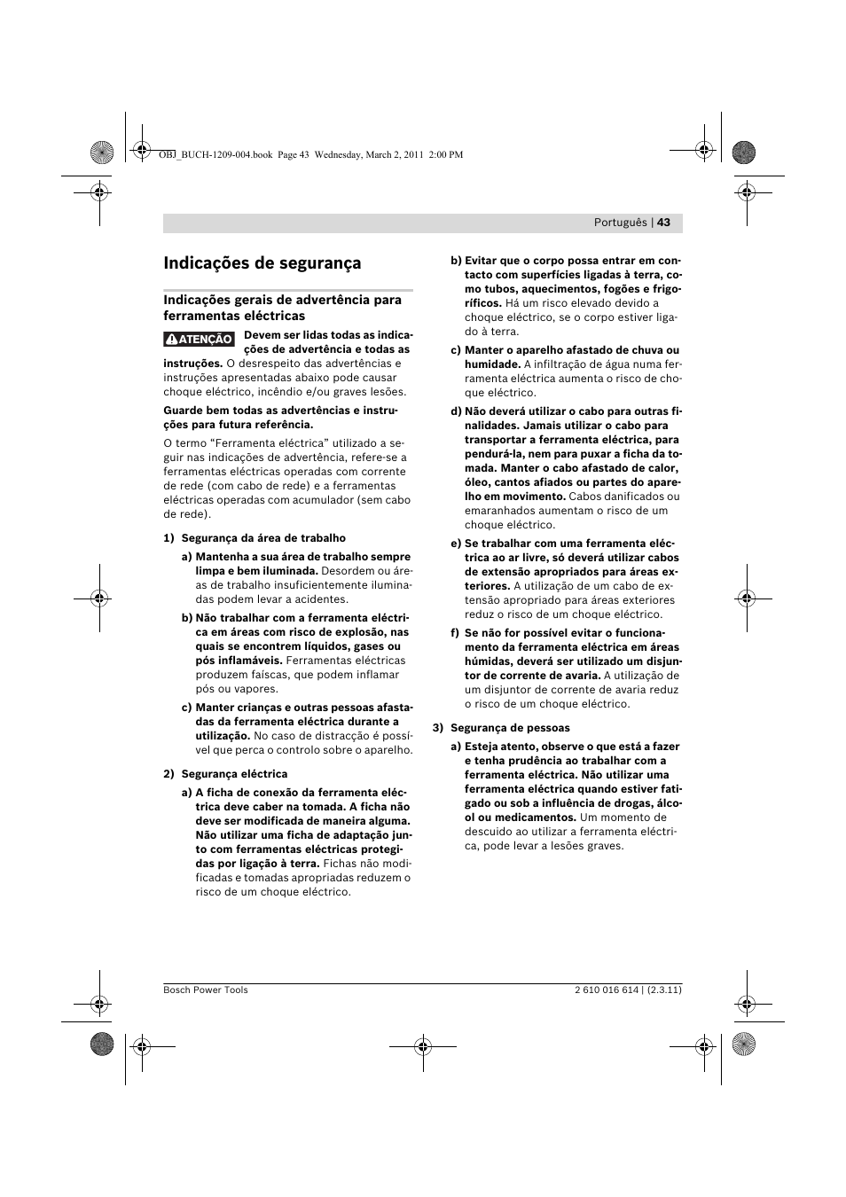 Indicações de segurança | Bosch GTR 30 CE Professional User Manual | Page 43 / 256