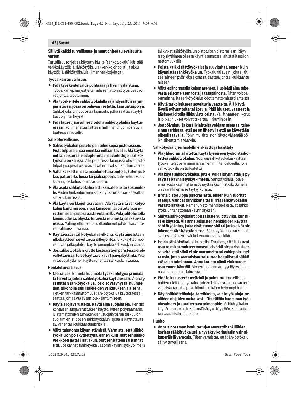 Bosch GNA 16 (SDS) Professional User Manual | Page 42 / 112