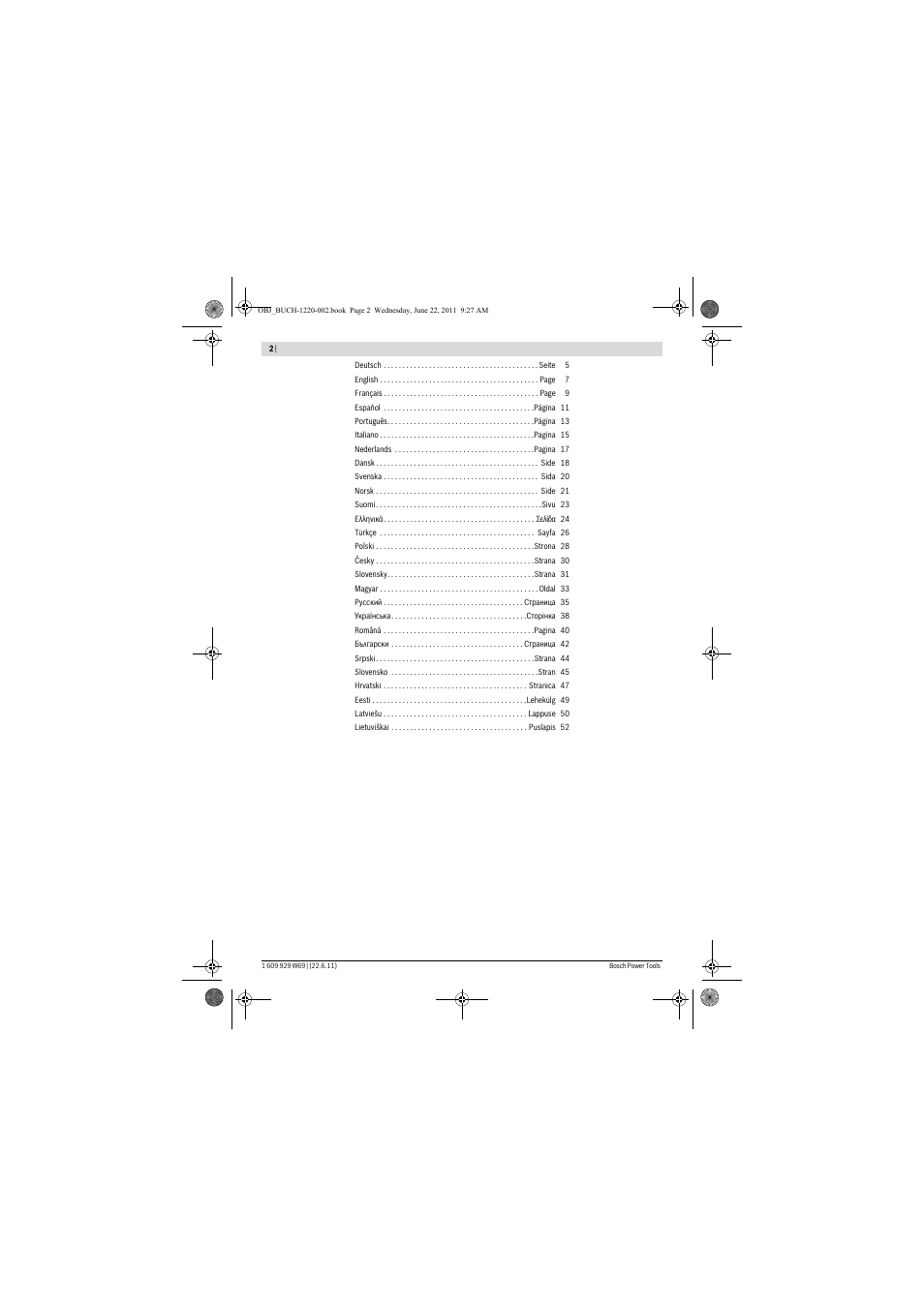 Bosch PTC 1 User Manual | Page 2 / 54